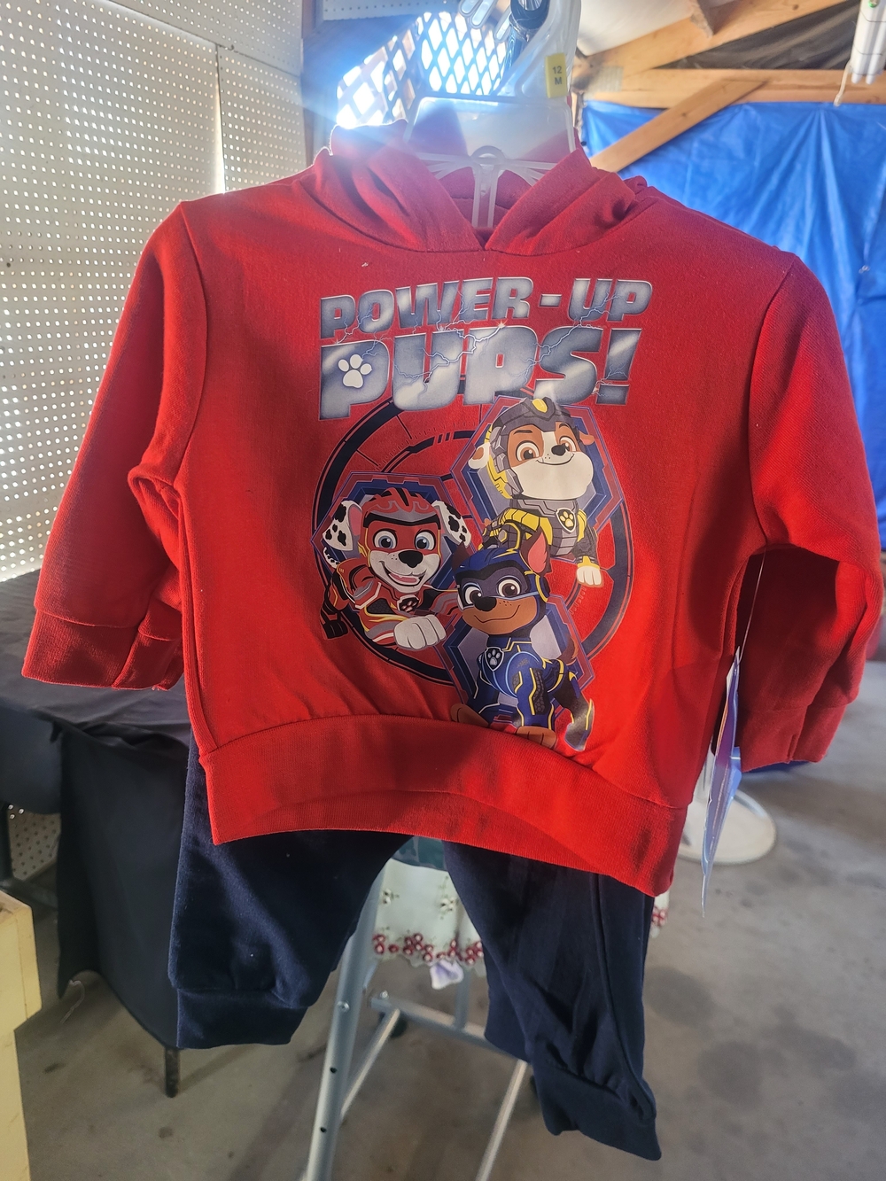 Paw Patrol Red Hoodie with Power-Up Pups Graphic